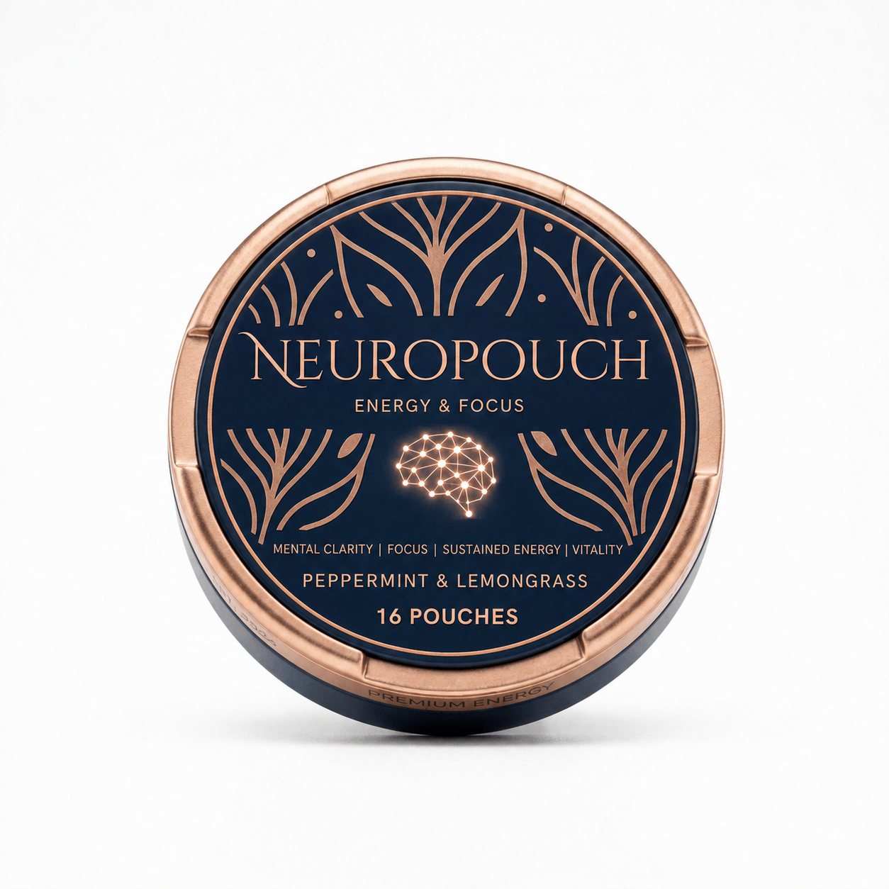 NeuroPouch tin — packaging